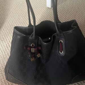 Authentic Black GG Gucci Tote
